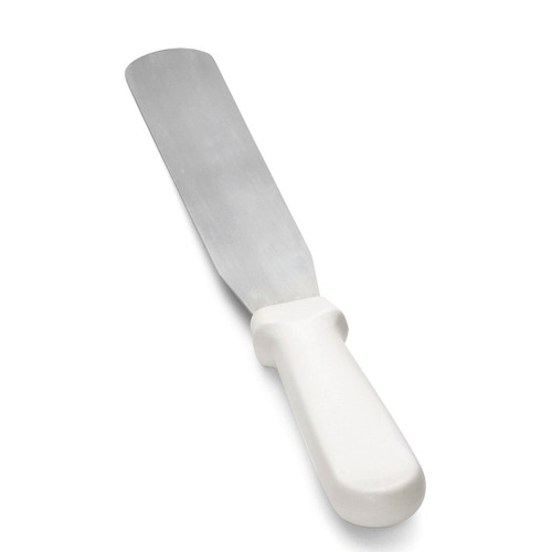 TableCraft Products 4208 8" Stainless Steel Blade White ABS Handle Icing Spatula