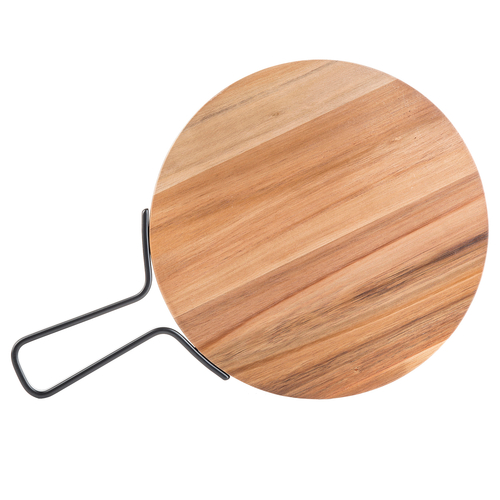 TableCraft Products 10080 12" D x 3/5" H x 16 3/4" W Light Brown Round Industrial Collection Serving Paddle