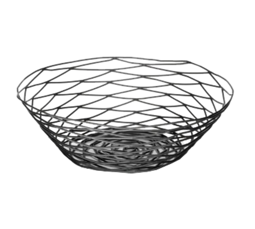 TableCraft Products BK17510  10" W x 10" D x 3H Black Round Artisan Collection Basket