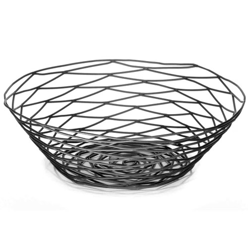 TableCraft Products BK17510  10" W x 10" D x 3H Black Round Artisan Collection Basket