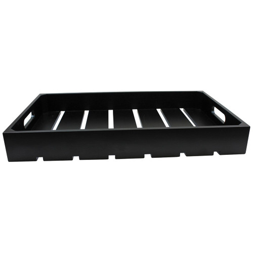 TableCraft Products CRATE11BK 20.88" W x 12.75" D x 2.75" H Black Full Size Gastro Serving / Display Crate Fits 1/1 GN Pan