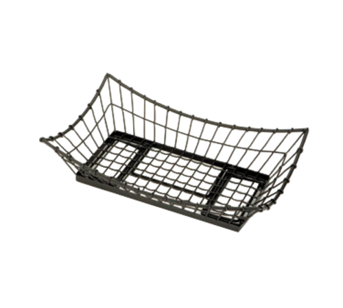 TableCraft Products GMT2113 21" W x 13" D x 5-1/2" H Black Rectangular Metal Grand Master Transformer Collection Transformer Basket