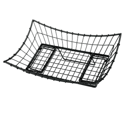 TableCraft Products GMT2113 21" W x 13" D x 5-1/2" H Black Rectangular Metal Grand Master Transformer Collection Transformer Basket