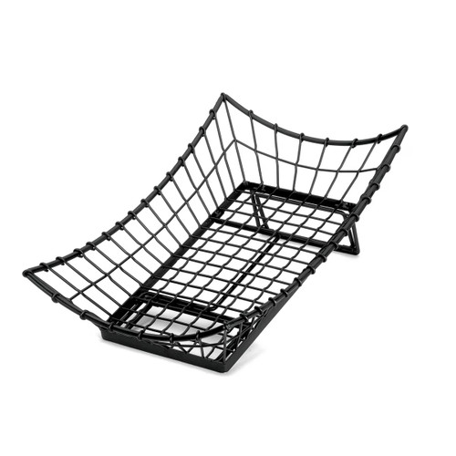 TableCraft Products GMT2113 21" W x 13" D x 5-1/2" H Black Rectangular Metal Grand Master Transformer Collection Transformer Basket