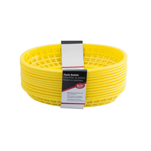 TableCraft Products C1074Y 9.25" W x 6" D x 1.75" H Yellow Plastic Cash & Carry Classic Baskets