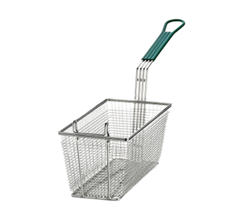 TableCraft Products 42 25" W x 6-1/2" D x 13-1/2" H Rectangular Nickel Plated Steel Fry Basket