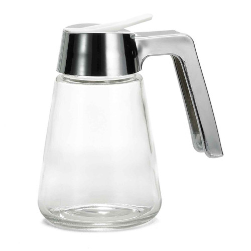 TableCraft Products 1271 12 Oz. Chrome Plated ABS Top Modern Glass Dispenser