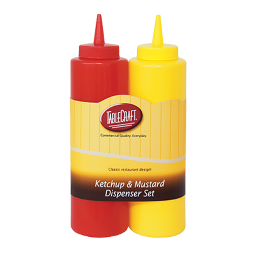 TableCraft Products 112KM 12 Oz. Cash And Carry Squeeze Bottle Set