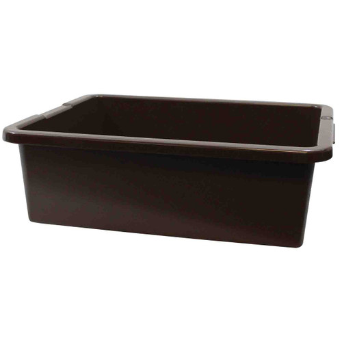 TableCraft Products 1557BR 21" W x 17" D x 7" H Brown Tote Box