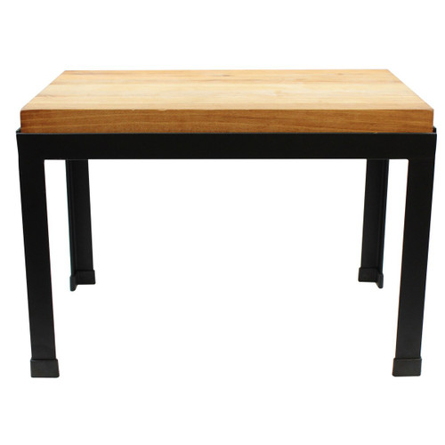 TableCraft Products BBR181212 18 1/2" W x 12 1/2" D x 11 3/4" H Wood Butcher Block Riser With Black Powder Coated Metal