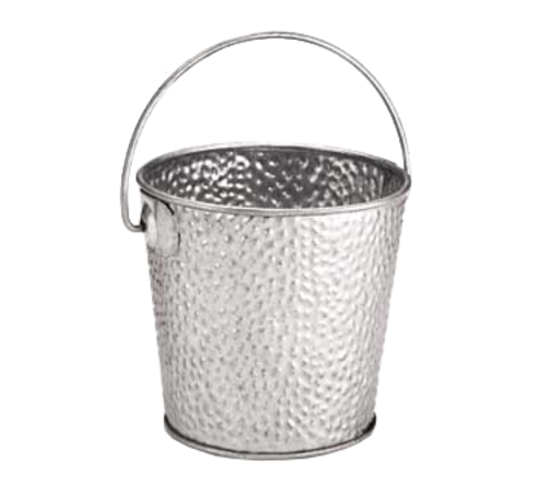TableCraft Products GT44 16 1/2 Oz. 4" Dia. x 4" Round Galvanized Steel Galvanized Collection Pail
