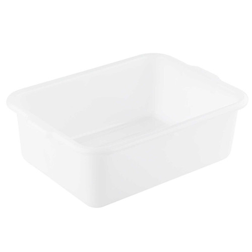 TableCraft Products 1537W 21 1/2" W x 15 3/4" D x 7" H White Tote Box
