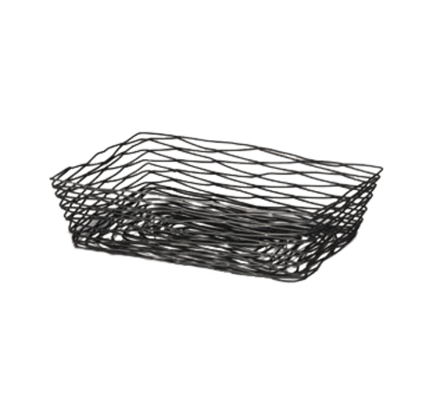 TableCraft Products BK17212 12.25" W x 9.25" D x 4" H Black Rectangular Artisan Collection Basket