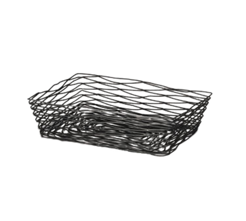 TableCraft Products BK17212 12.25" W x 9.25" D x 4" H Black Rectangular Artisan Collection Basket