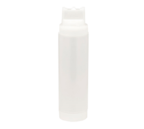 TableCraft Products 12463C3F 24 Oz. Clear Dual-Way WideMouth Squeeze Bottle