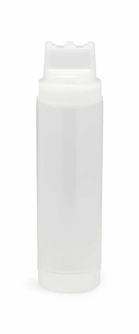 TableCraft Products 12463C3F 24 Oz. Clear Dual-Way WideMouth Squeeze Bottle