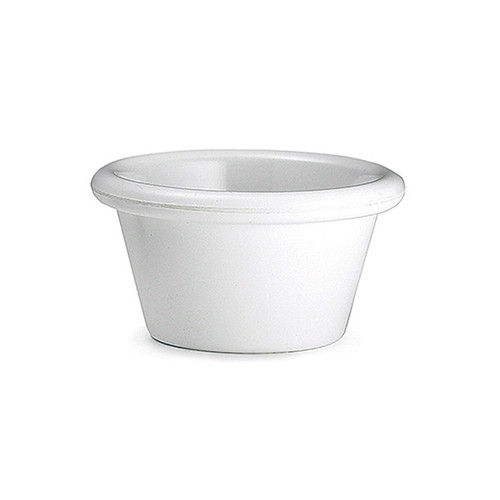 TableCraft Products RAM3W 3 Oz. Melamine White Plain Ramekin - 12/Case