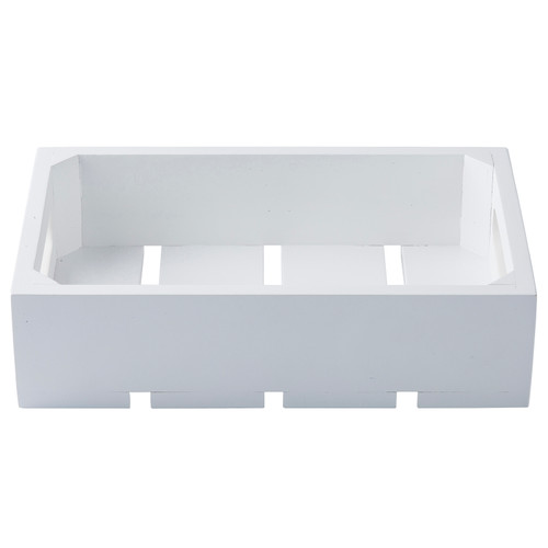 TableCraft Products CRATE14W 10.38" W x 6.5" D x 2.75" H White Fourth Size Gastronorm Crate