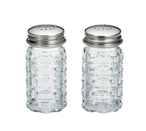TableCraft Products 163S&P-2 1 1/2 Oz. 1 9/16" Dia. x 3 9/16"H Nostalgia Glass Salt/Pepper Shaker