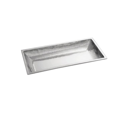 TableCraft Products RB2813 14 Qt. Rectangular 18/8 Stainless Steel Rice Pattern Remington Collection Bowl