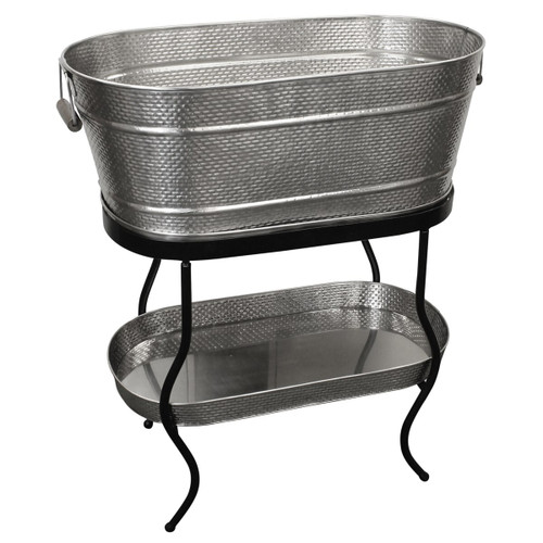 TableCraft Products GTSS2313N 27.5" W x 15" D x 32" H Stainless Steel Brickhouse Collection Beverage Tub Set