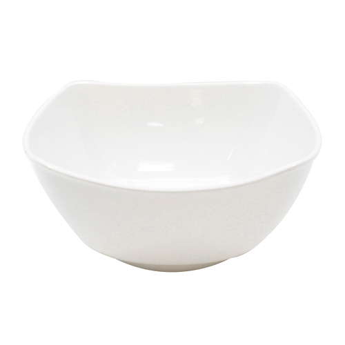 TableCraft Products WB13 6.75 Qt. Round White Melamine Frostone Collection Wavy Bowl