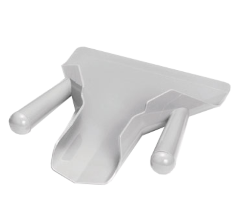 TableCraft Products PD8 8.13" W x 2" H x 9.25" D Clear Plastic Dual Handle French Fry Scoop