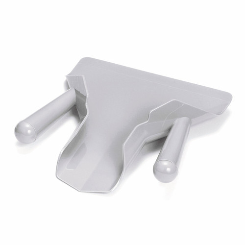 TableCraft Products PD8 8.13" W x 2" H x 9.25" D Clear Plastic Dual Handle French Fry Scoop