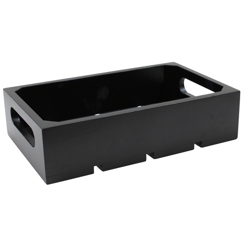 TableCraft Products CRATE13BK 12.75" W x 7" D x 2.75" H Black Third Size Gastro Serving/Display Crate Fits 1/3 GN Pan