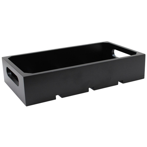 TableCraft Products CRATE13BK 12.75" W x 7" D x 2.75" H Black Third Size Gastro Serving/Display Crate Fits 1/3 GN Pan