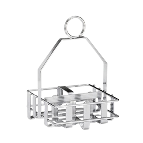 TableCraft Products 606R 6" x 4 - 1/4" x 4" Chrome Plated Condiment Rack