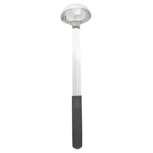 TableCraft Products AM5312BK 2 Oz. Stainless Steel Antimicrobial Ladle with 11 1/2" L Black Vinyl Coated Handle