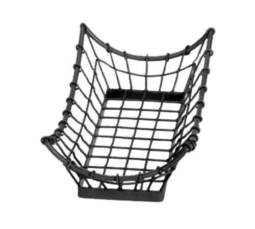 TableCraft Products GM1608 15" W x 8" D x 4 1/4" H Black Rectangular Metal Grand Master Collection Basket