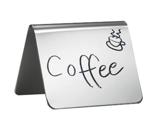 TableCraft Products B17 2 1/2" W x 1 1/4" D Dry Erase Marker Stainless Steel Card Holder