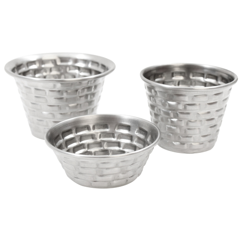 TableCraft Products GRSS1 1 1/2 Oz. 2 1/4" Dia. x 1"H Round Stainless Steel Brickhouse Collection Ramekin