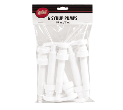 TableCraft Products C66128 .25 Oz. White Plastic Cash & Carry Syrup Pump Only