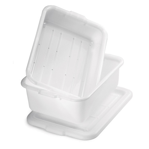 TableCraft Products DBF57 White Polyethylene Freezer Drain Box Set