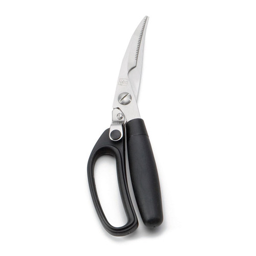 TableCraft Products E6607 9-1/2" x 2-5/8" x 1" Black Stainless Steel Cash & Carry Firm Grip Poultry Shears