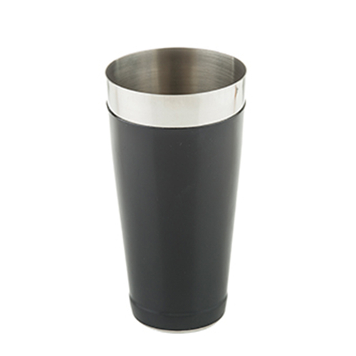 TableCraft Products 10372 Black 28 Oz. Vinyl Coating Stainless Steel Bar Shaker