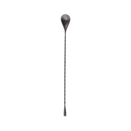 TableCraft Products 10558 12" Black Acid Etch Finish Stainless Steel Bar Spoon