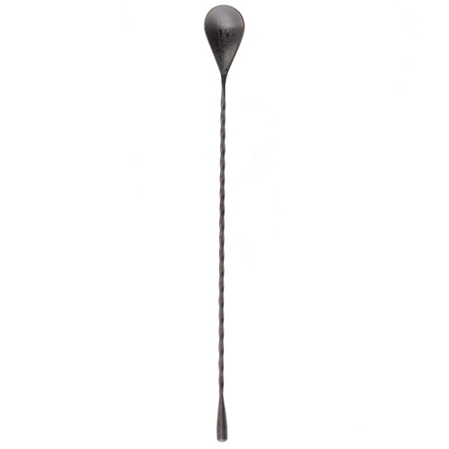 TableCraft Products 10558 12" Black Acid Etch Finish Stainless Steel Bar Spoon