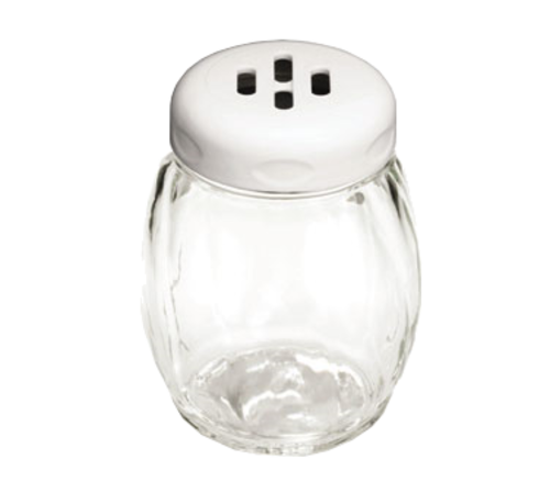 TableCraft Products P260SLWH 6 Oz. White Slotted Plastic Top Swirl Shaker