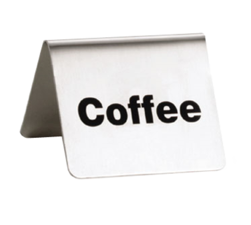 TableCraft Products B1 2 1/2" x 2" Stainless Steel "Coffee" Buffet Tent