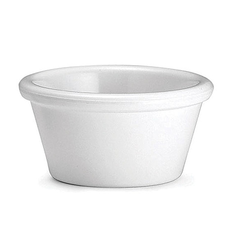 TableCraft Products RAM2W 2 Oz. Melamine White Plain Ramekin - 12/Case