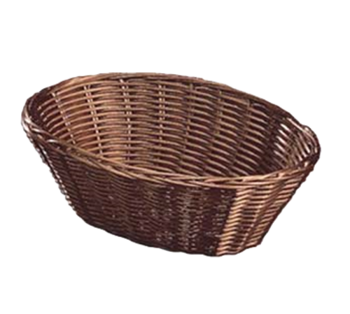 TableCraft Products 1476 10" W x 6 1/2" D x 3" H Brown Oblong Polypropylene Cord Hand-Woven Basket