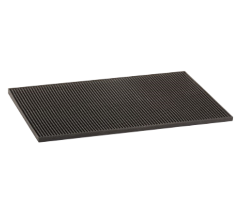 TableCraft Products 1218BK 12" D x 18" W Black Rubber Service Mat