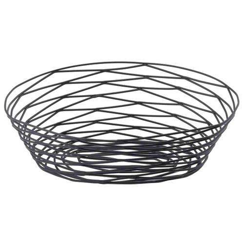 TableCraft Products BK17410 10" W x 6.75" D x 3.25" H Black Square Artisan Collection Basket