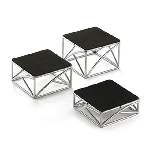 TableCraft Products CR3 6" x 6" 3 Piece Square Riser Set