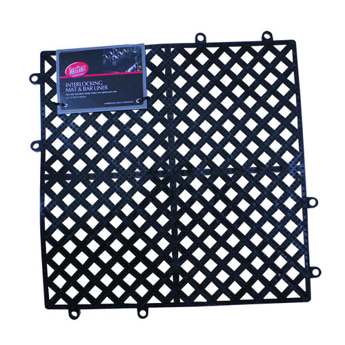 TableCraft Products BM1212 12" W x 12" D Black Cash & Carry Bar Mat & Liner
