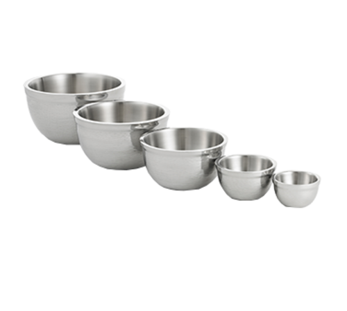 TableCraft Products RB63 1 Qt. Round Stainless Steel Rice Pattern Remington Collection Bowl